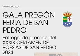 Este viernes, Gala Pregón de la Feria de San Pedro