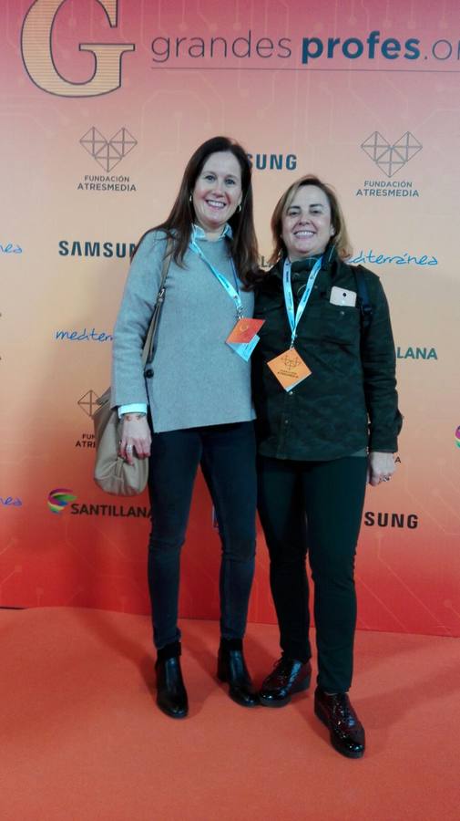 Mari Carmen y Yolanda, las unicas extremeñas que participaron en el Congreso "Grandes Profes" de la Fundación ATRESMEDIA