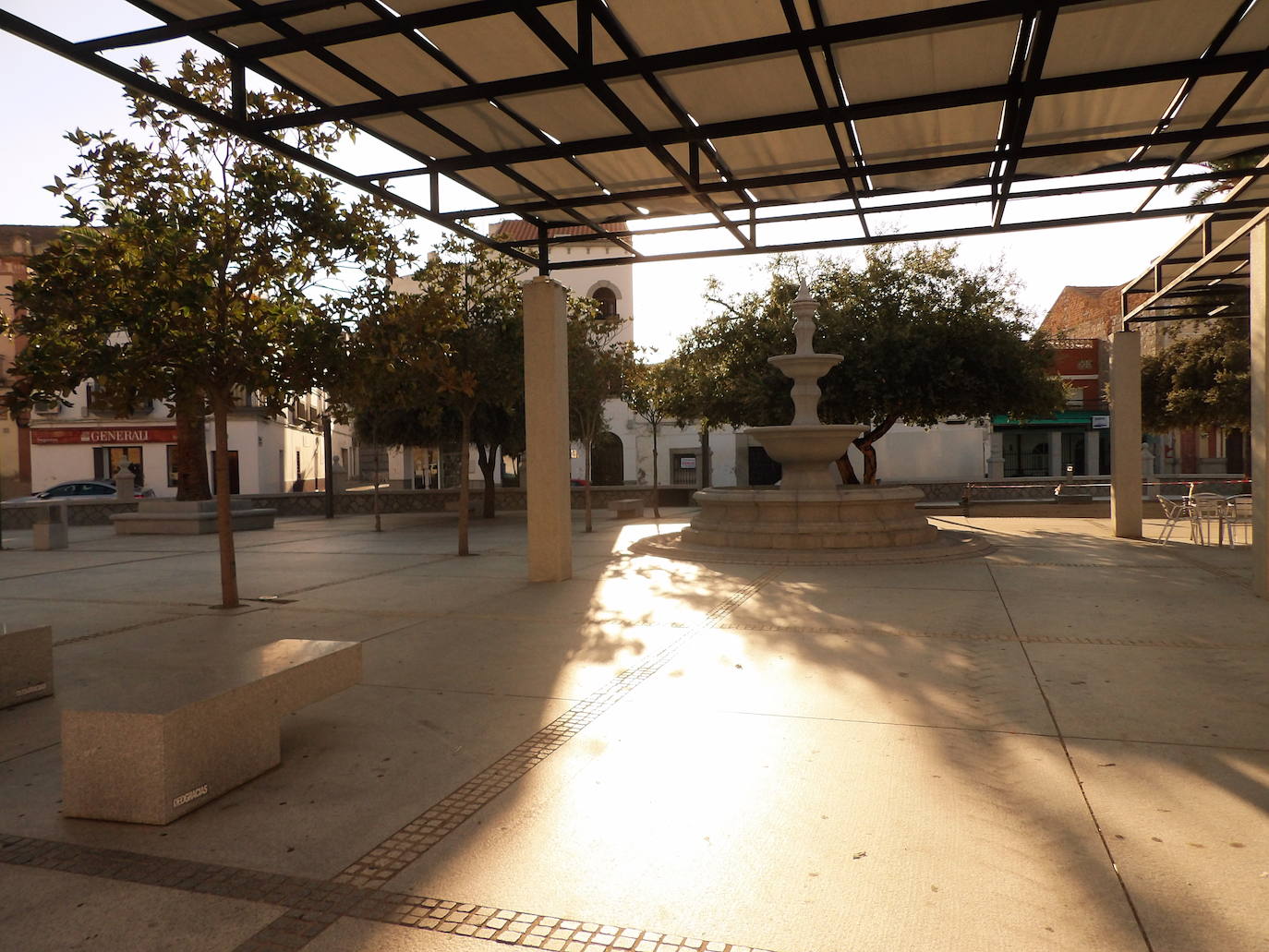 El parque 'viejo' en la plaza Hernán Cortes de Quintana 