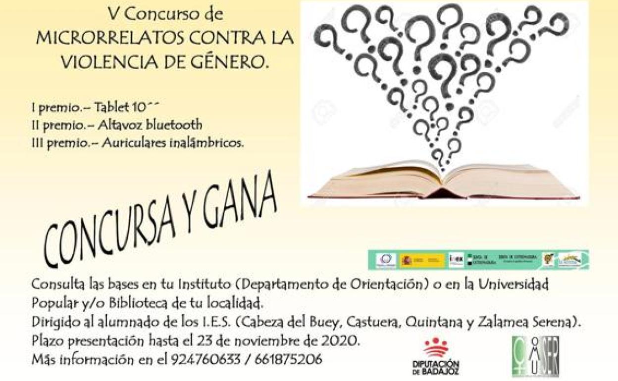 Convocada la quinta edición del Concurso de Microrrelatos 'Contra la Violencia de Género'