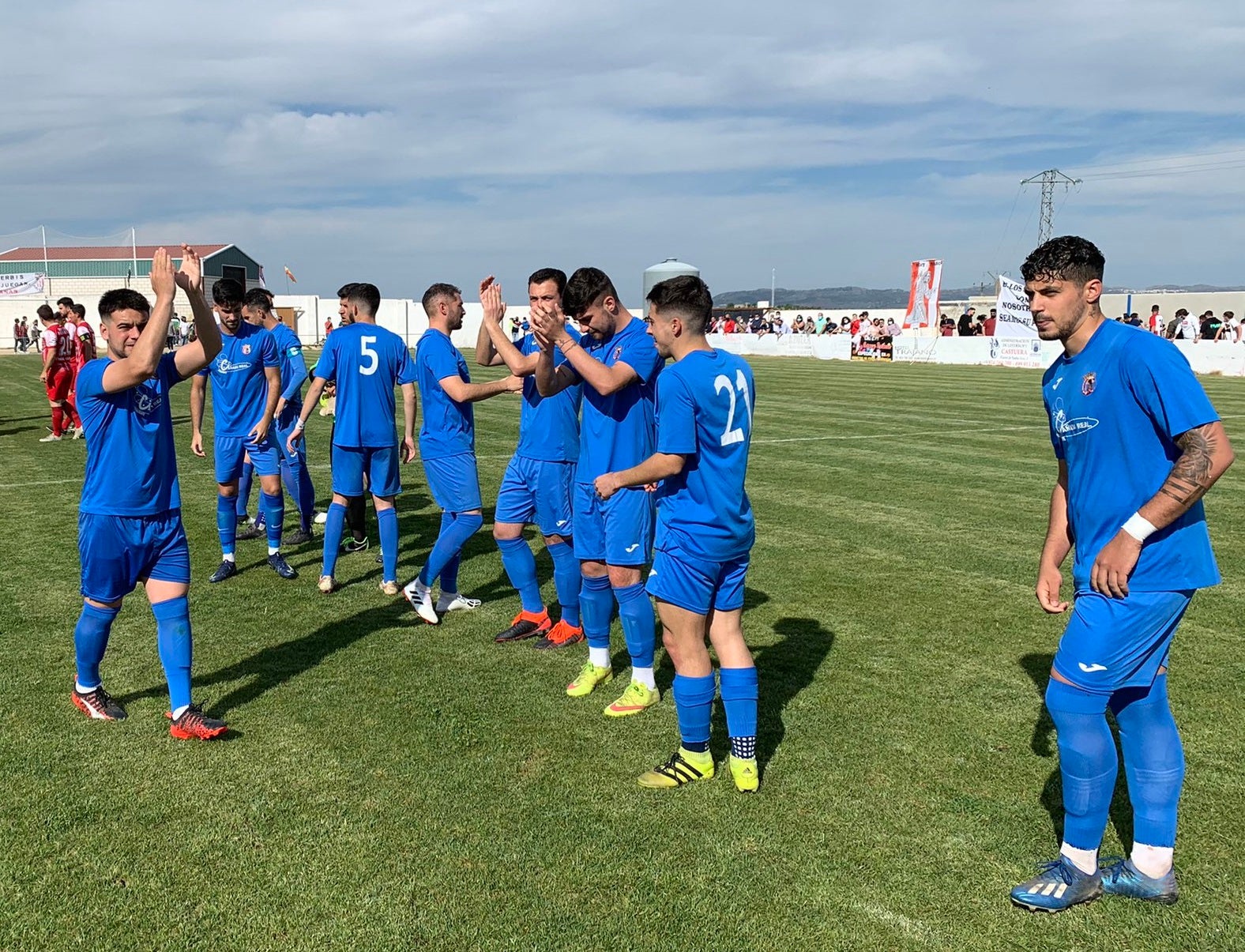 El equipo en el último encuentro disputado ante Malpartida 