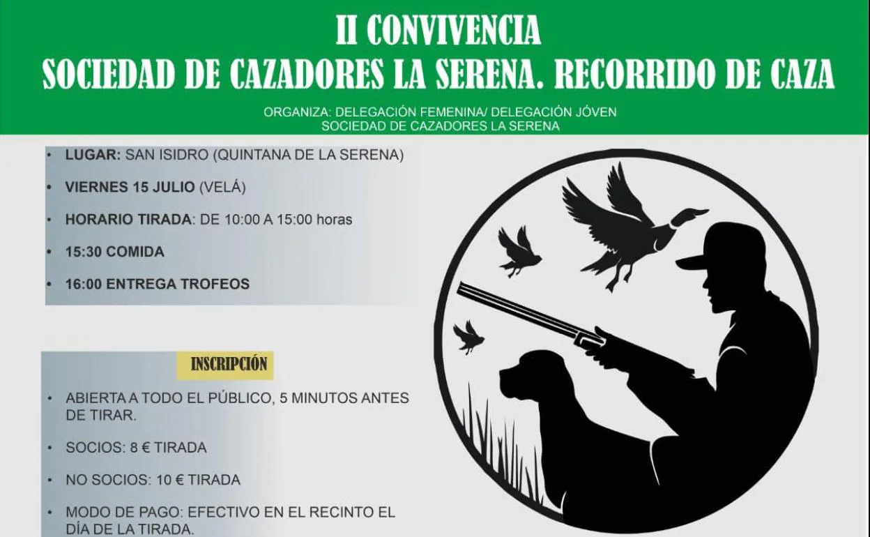 La sociedad de cazadores 'La Serena' celebra su segunda convivencia 