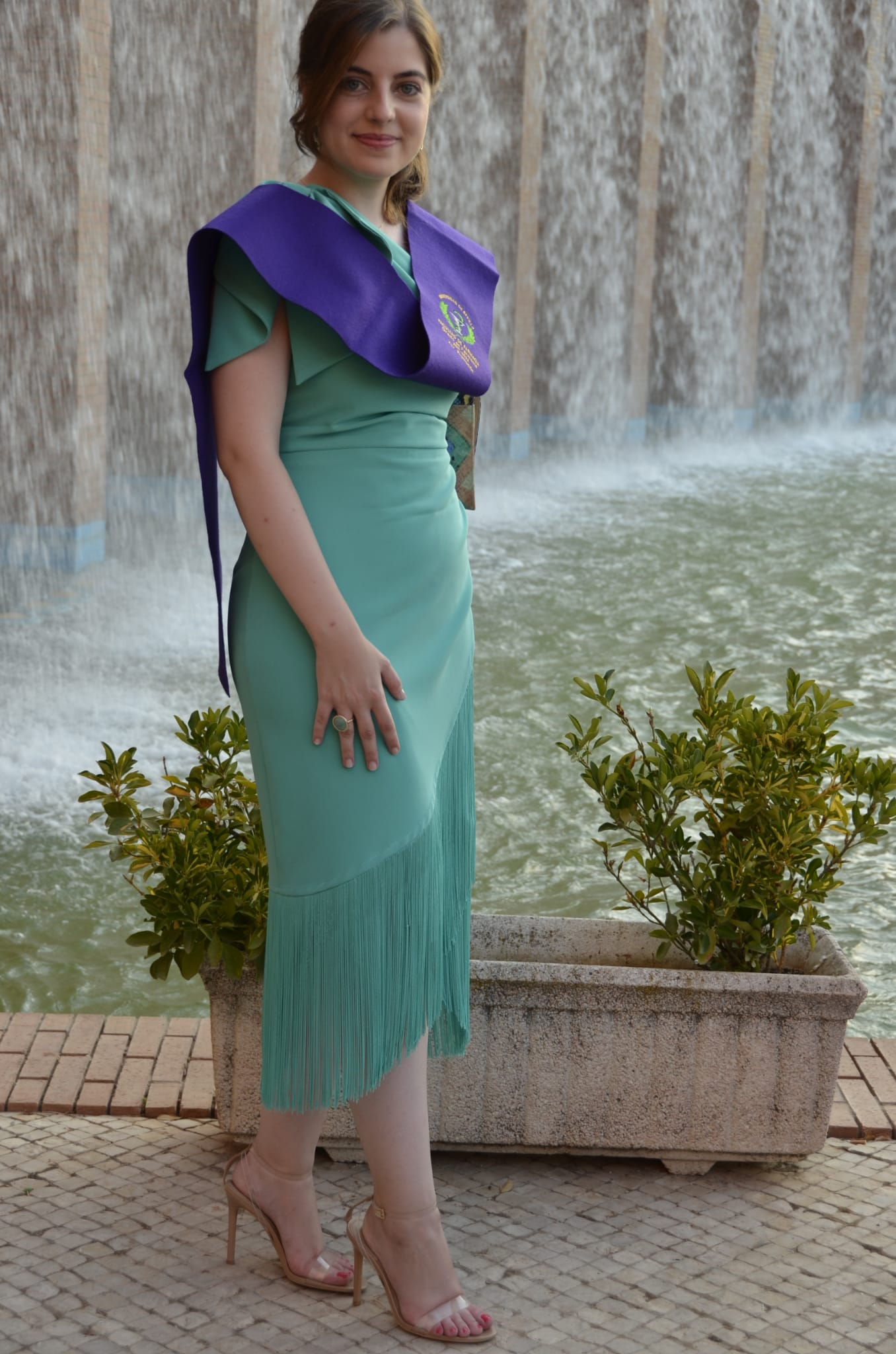 Elena durante su graduación 