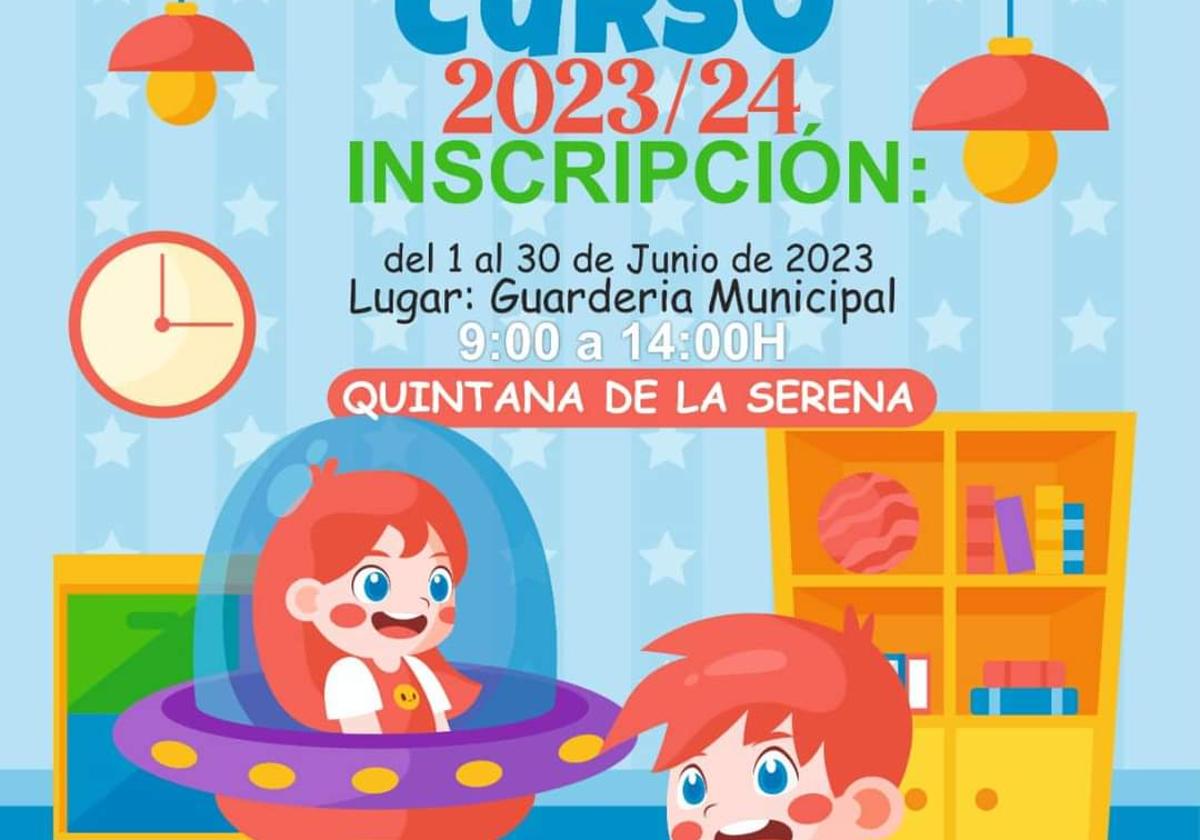 Abierto el plazo de inscripción para realizar la inscripción a la Guardería Municipal