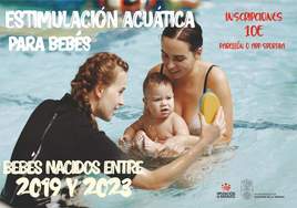 Abierto el plazo de inscripción para realizar la inscripción a la Natación para bebes