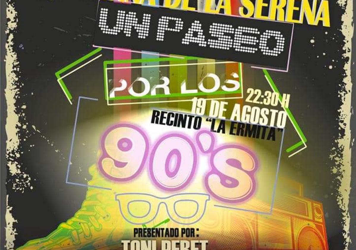 El Ayuntamiento anuncia 'Un paseo por los 90's' el 19 de agosto