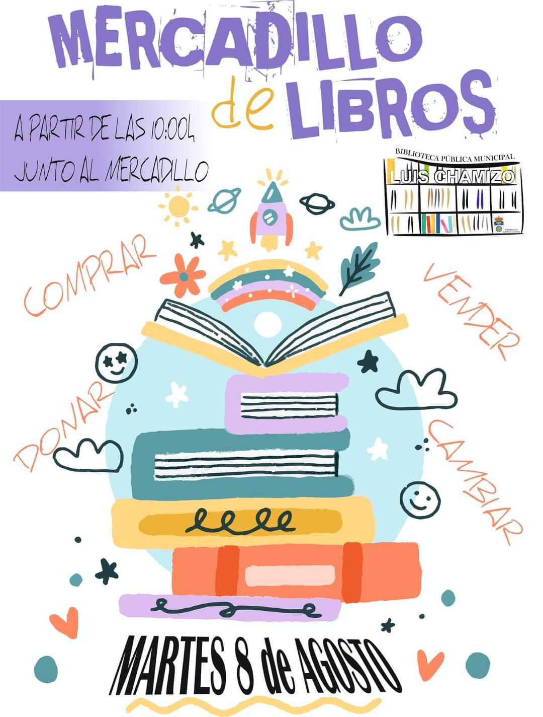 La biblioteca saldrá a la calle el 8 de agosto