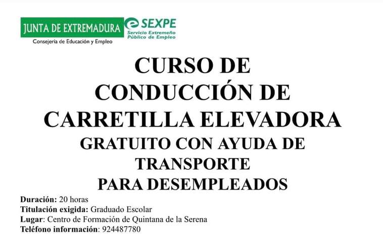 El centro de formación de Quintana presenta curso de conducción de carretilla elevadora