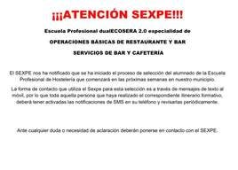 Iniciado el proceso de selección de alumnado de la escuela profesional de Hostelería a través del SEXPE en Quintana