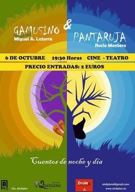 Espectáculo teatral infantil «Gamusino y Pantaruja» en el Cine Teatro Rodríguez Ibarra