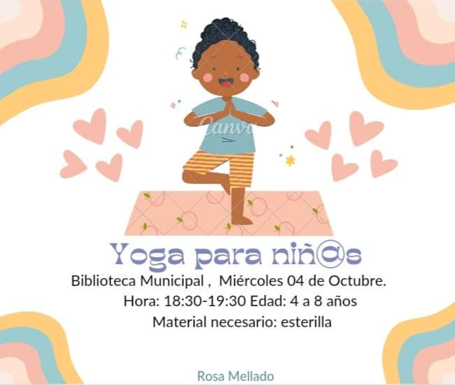 Sesión de Yoga para niñ@s en la Biblioteca Municipal