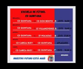 La cantera de CD Quintana jugarán este fin de semana 4 partidos