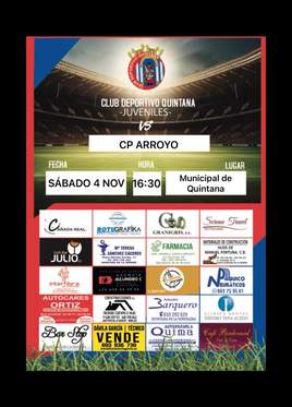 El CD Quintana Juvenil recibe al CP Arroyo en el Municipal de Quintana