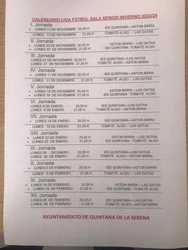 Comienza la liga local de fútbol sala