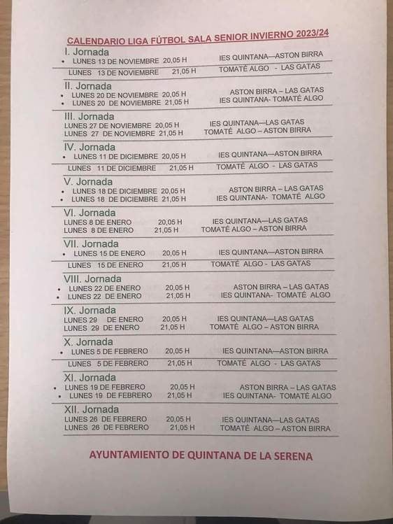 Comienza la liga local de fútbol sala
