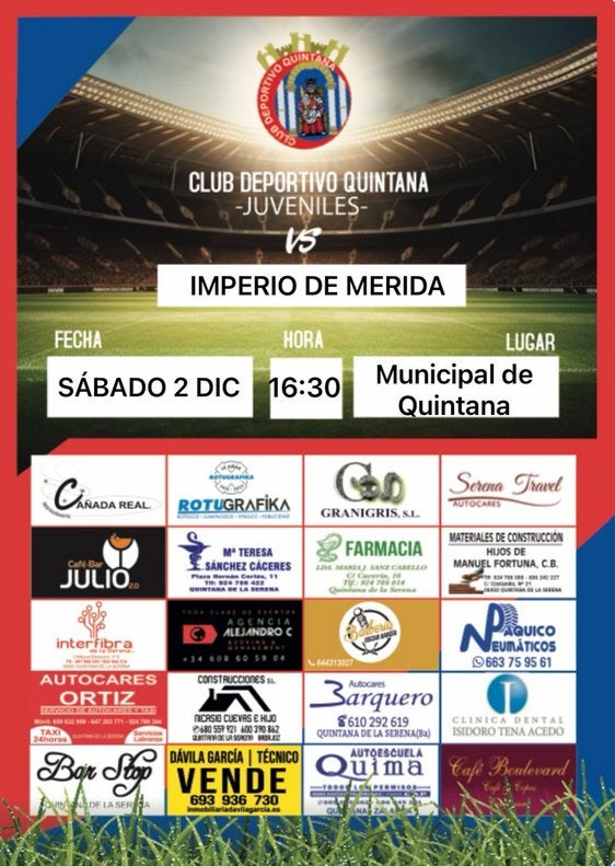El CD Quintana Juvenil se mide al Imperio Mérida como local
