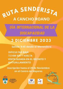Ruta senderista a Cancho Ruano con motivo del Día Internacional de la Discapacidad