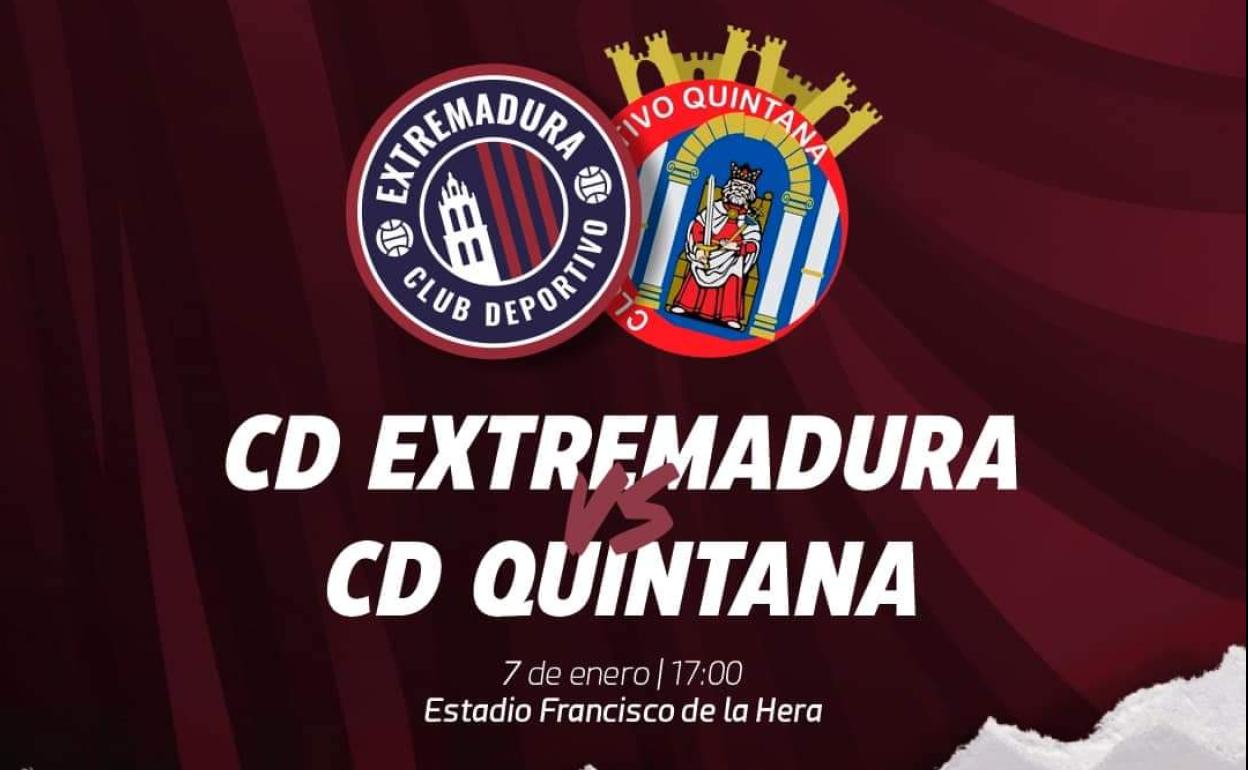 El CD Quintana disputara su ultimo encuentro de preparación navideña en el Francisco de la Hera