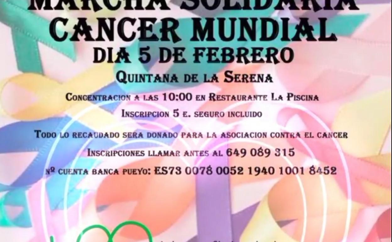 Marcha solidaria en Quintana frente al Cáncer Mundial