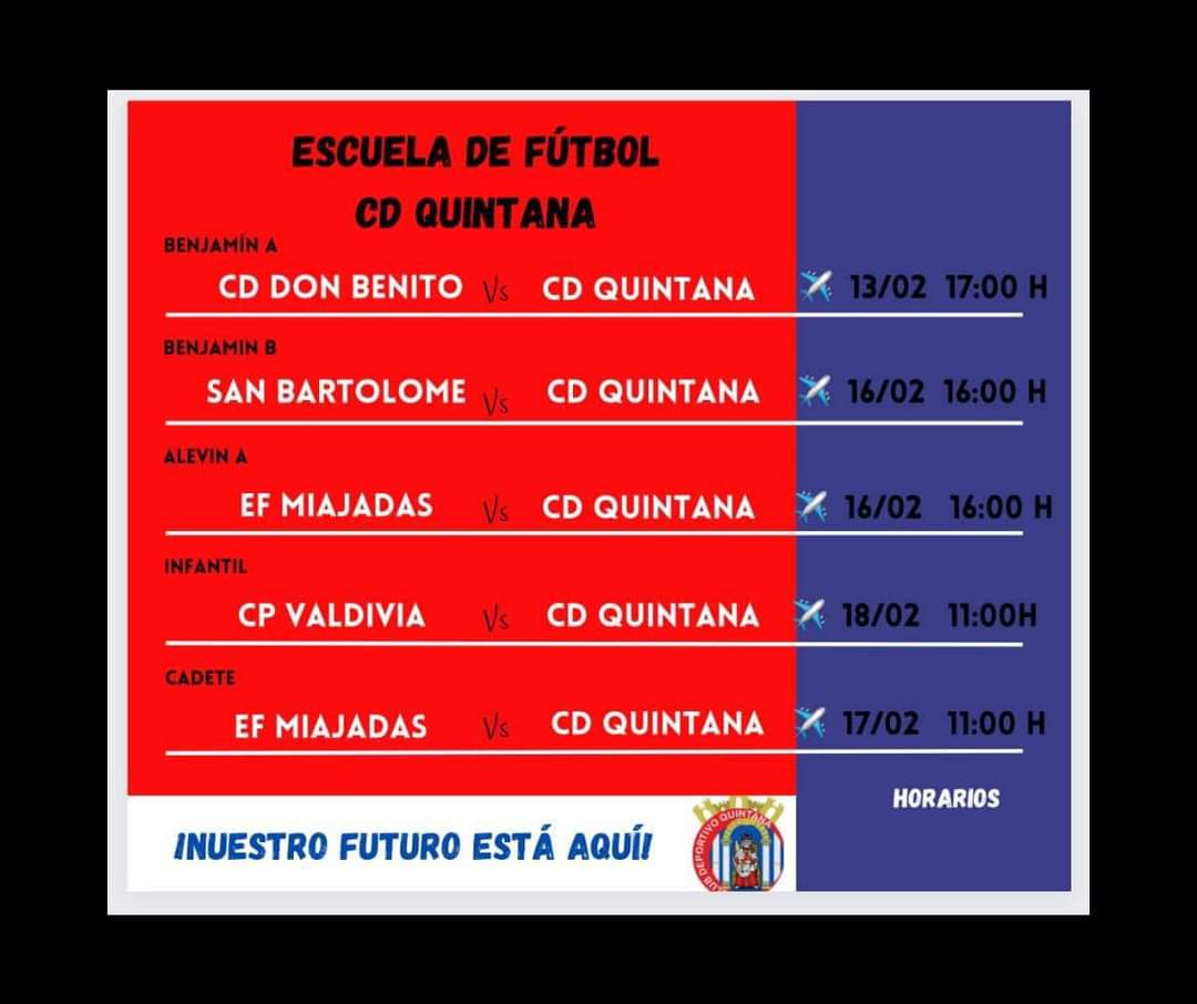 Fin de semana con cuatro partidos de la escuela de fútbol rojilla