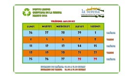 Horario del punto limpio para el mes de marzo