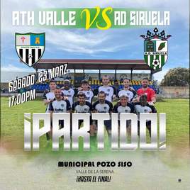 El Athletic Valle recibe a la AD Siruela en el Municipal Pozo Siso
