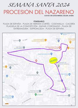 Presentado el horario y recorrido de la Procesión del Nazareno