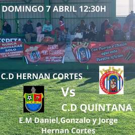 Decisivo duelo del CD Quintana frente al CD Hernán Cortes por la promoción de ascenso