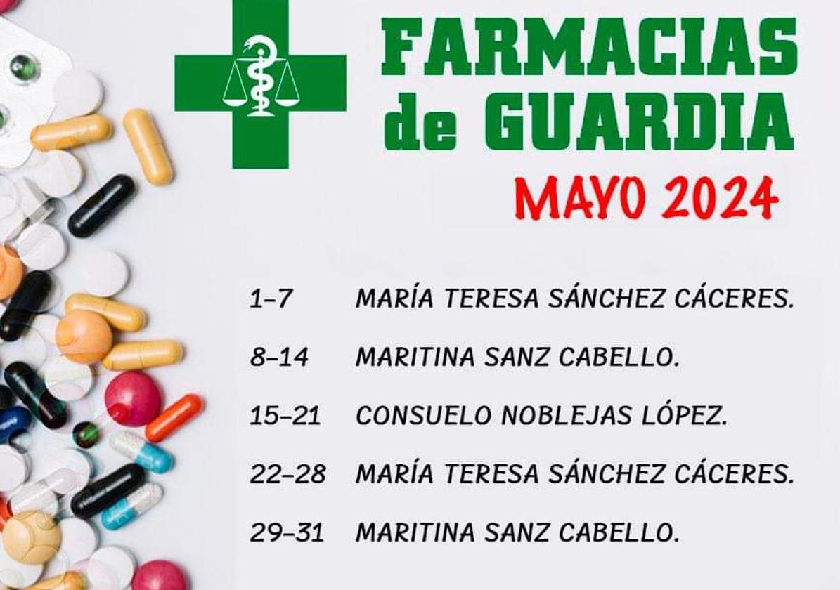 Publicado el horario de las farmacias para el mes de mayo
