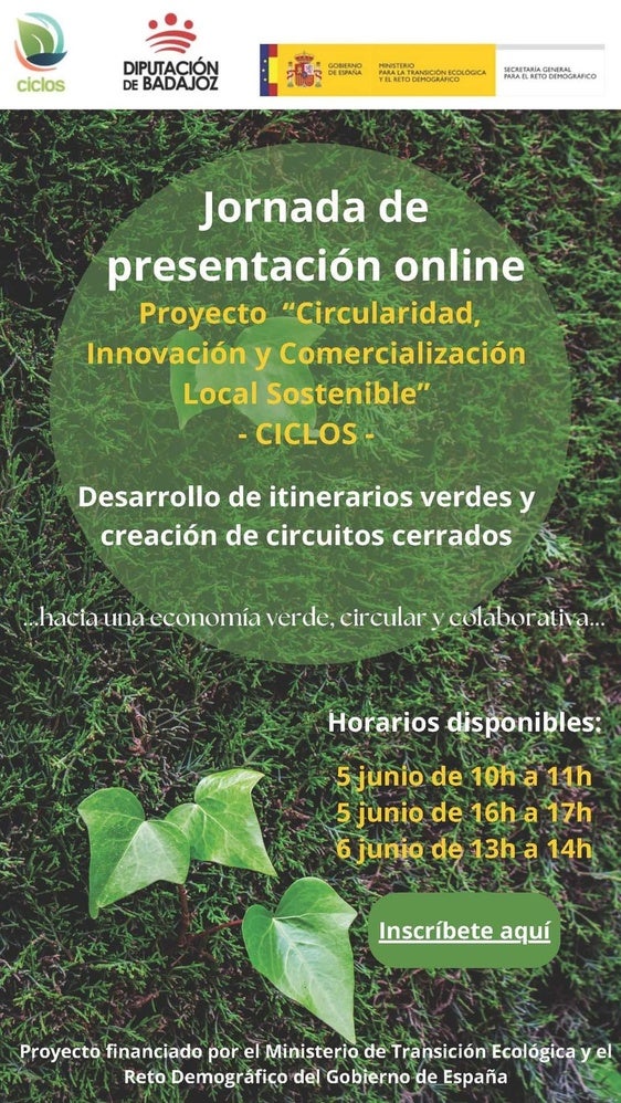 Jornada de presentación online del proyecto 'Circularidad, Innovación y Comercialización Local Sostenible