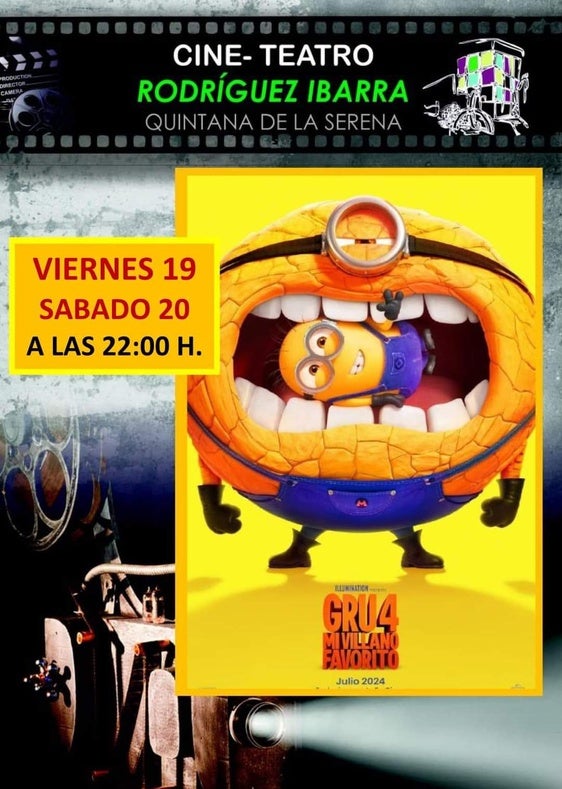 Doble sesión de 'Gru 4' en el Cine Teatro Rodríguez Ibarra