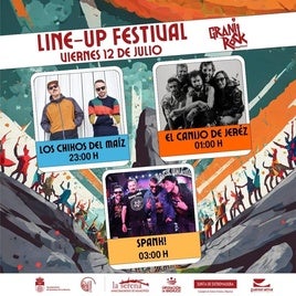Publicados los horarios de los conciertos del festival Granirock