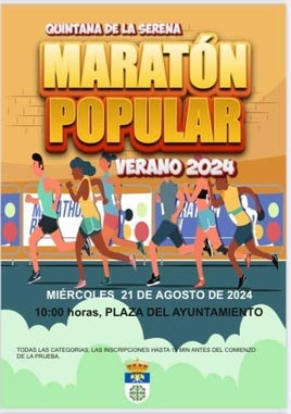 La maratón popular, actividad deportiva del miércoles 21 de agosto