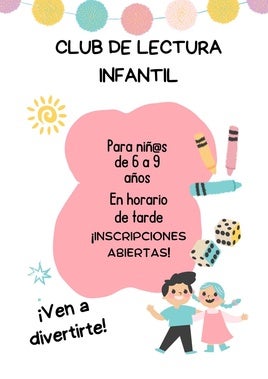 Aforo completo del Club de Lectura infantil