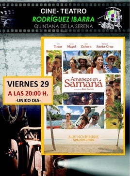 Sesión de 'Amanece en Samaná' en el Cine Teatro Rodríguez Ibarra