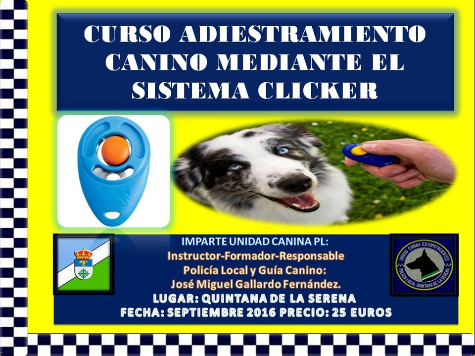 La Policía Local de Quintana lanza un nuevo curso de obediencia mediante el sistema clicker