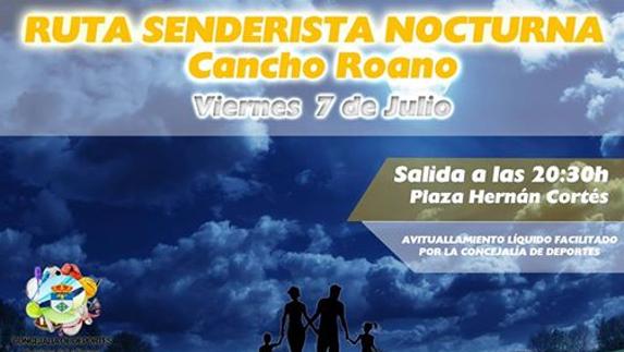 Cartel que anuncia la ruta 