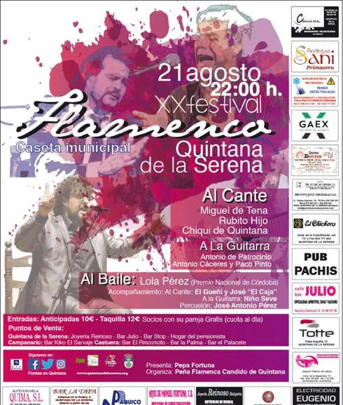 Quintana celebrará la vigésima edición del Festival Flamenco