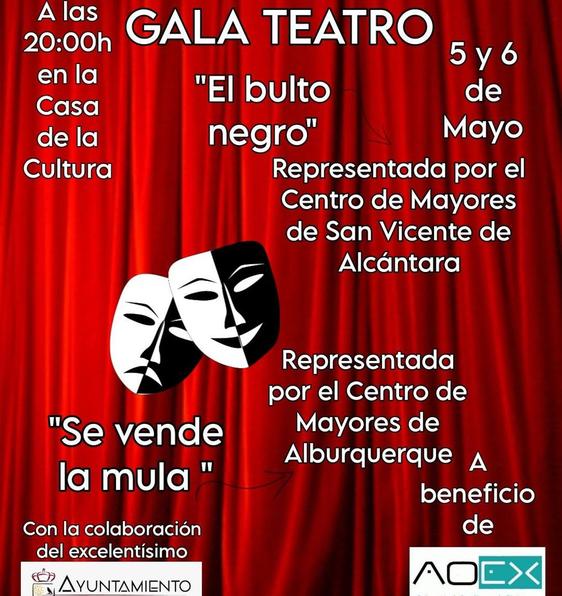 Los Centros de Mayores de San Vicente y Alburquerque celebran una gala de teatro a favor de la AOEx sanvicenteña 