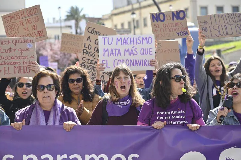 Manifestación por el 8M en Badajoz. 