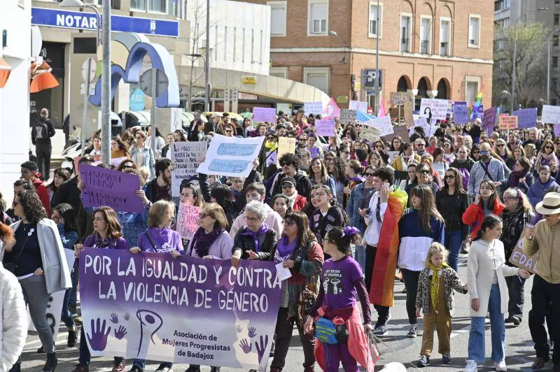 Manifestación por el 8M en Badajoz. 