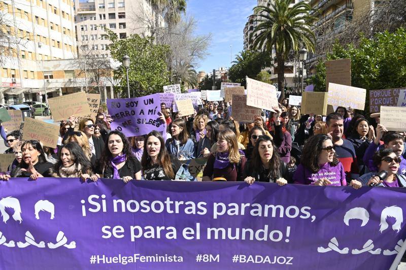 Manifestación por el 8M en Badajoz. 