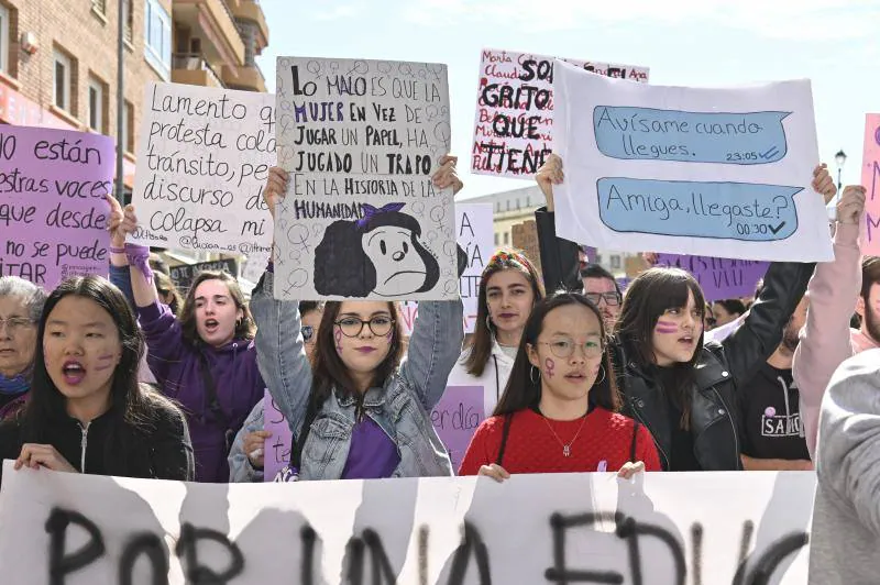 Manifestación por el 8M en Badajoz. 