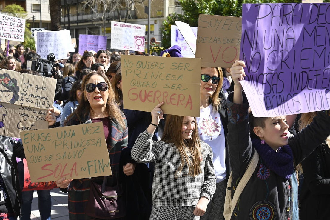 Manifestación por el 8M en Badajoz. 