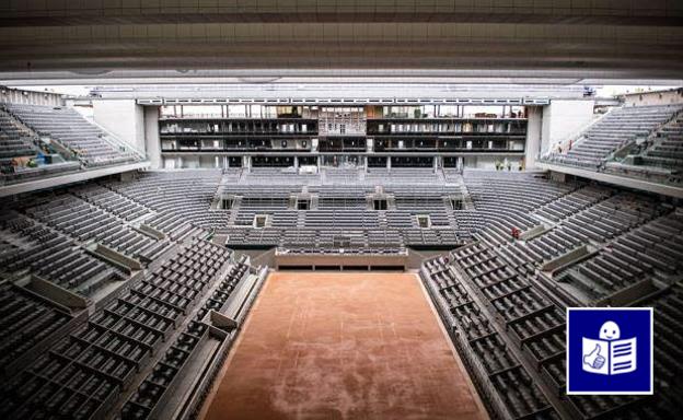 La pista Philippe Chatrier, la más importante de la competición de Roland Garros. 