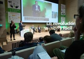 Durante la intervención de Fernández Vara en el Congreso.