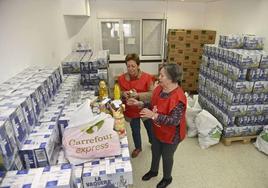 Almacén de Cáritas en San Roque, de donde abastecen al almacén solidario