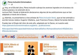 Plena Inclusión destaca los avances del colectivo en el acceso a la cultura gracias a la lectura fácil