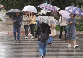 Lluvia en la ciudad de Badajoz