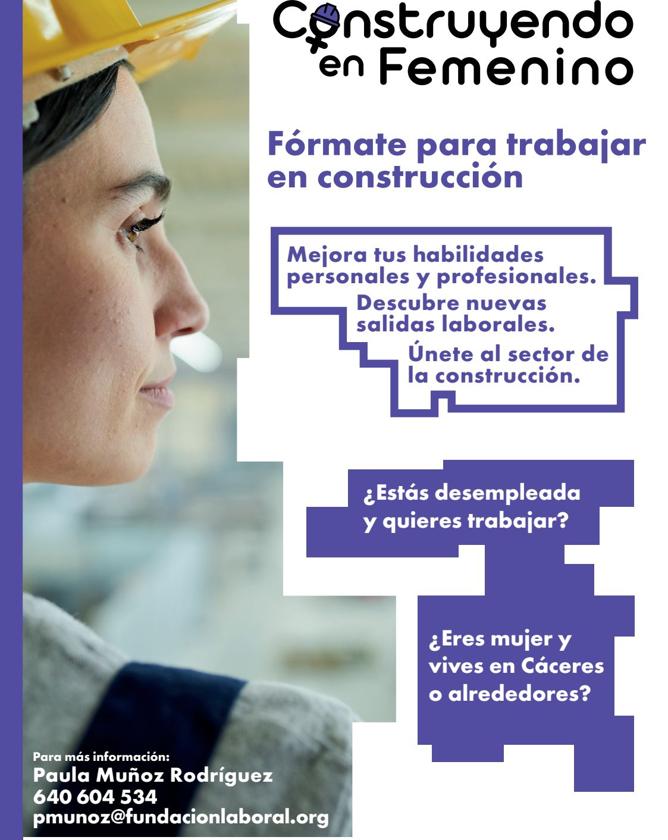 La Fundación Laboral de la Construcción pone en marcha el proyecto 'Construyendo en Femenino'